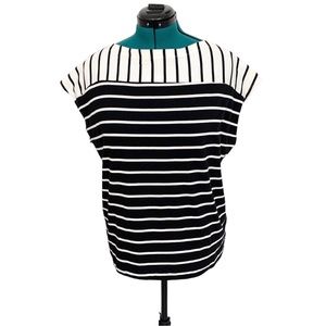 NEW Who What Wear Top Striped Cap Sleeves XXL NWOT